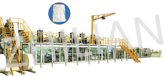 Geduldige Volwassen Luier die Machine maakt Industriële Productie
